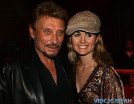Hallyday poses with his fifth and last wife Laeticia, who announced his death on Wednesday.