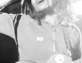 Bob Marley performs at the West Coast Rock Show at Ninian Park in Cardiff, in 1976 (above and below)