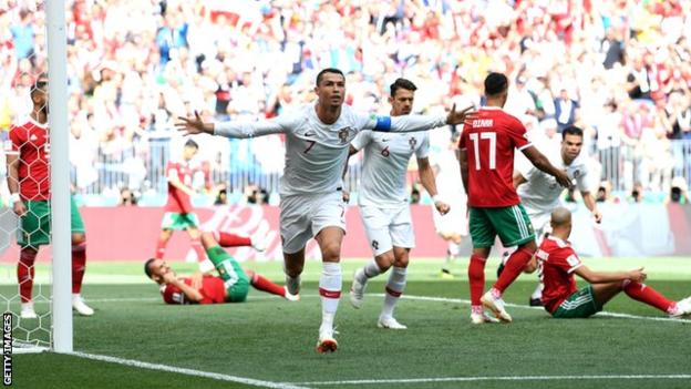 Ronaldo header knocks out Morocco