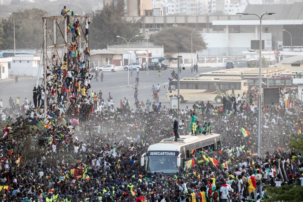 Senegal's President Macky Sall declared Monday a public holiday to celebrate the football team's maiden AFCON crown following their victory against Egypt. [John Wessels/AFP]